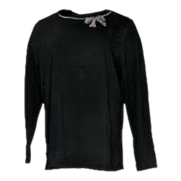 Isaac Mizrahi Live! Rhinestone Embellished Crew Neck Top - Picture 3 of 5